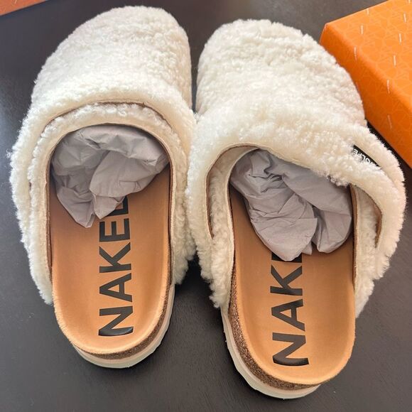 Naked Wolfe Malta Crème Shearling Size 44EU U.S. size 11 Slip On Mules Shoes main image 4